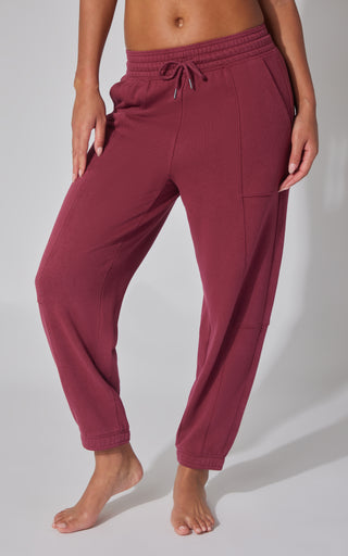 Washed Loop Terry Barrel Jogger