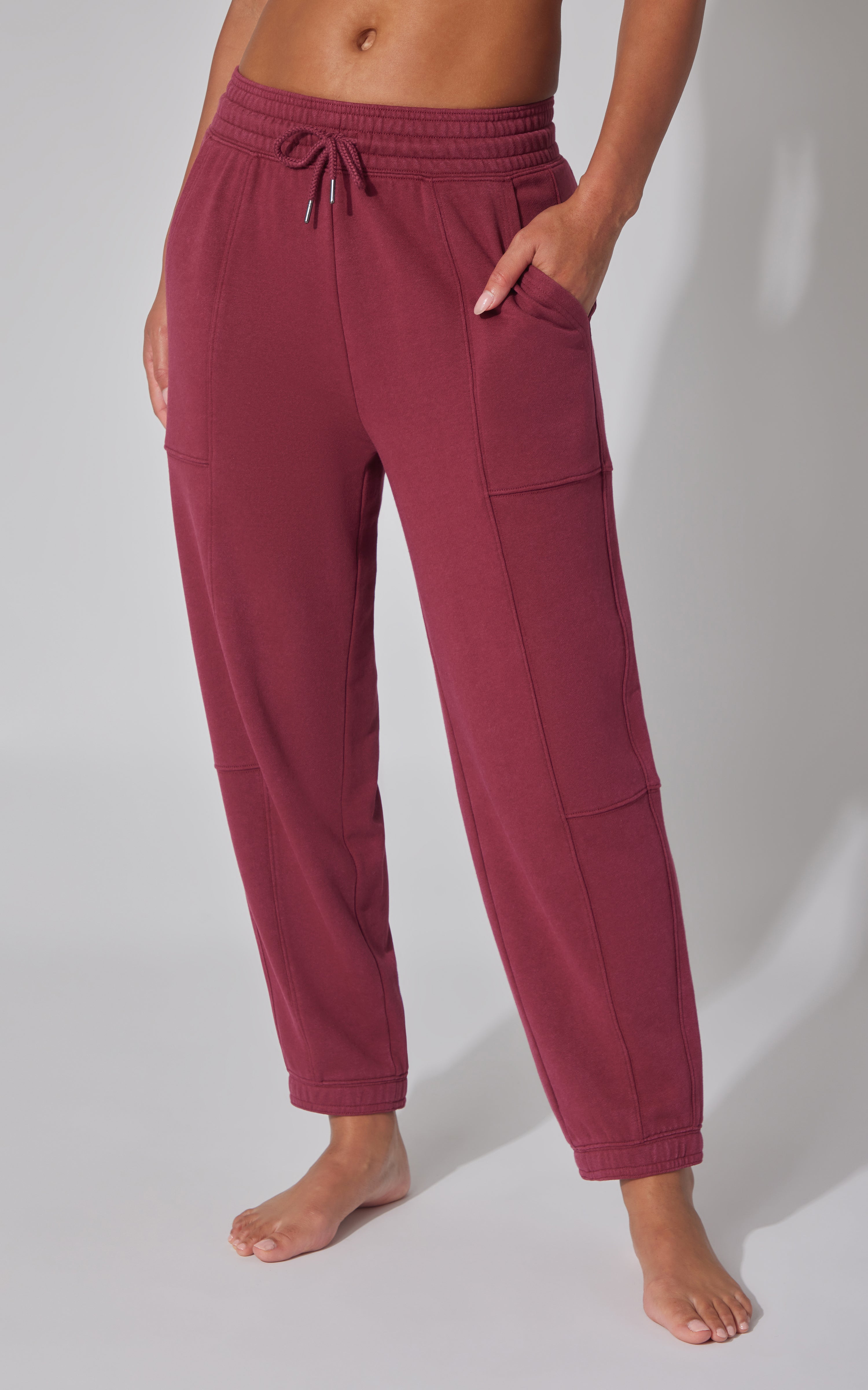 Washed Loop Terry Barrel Jogger