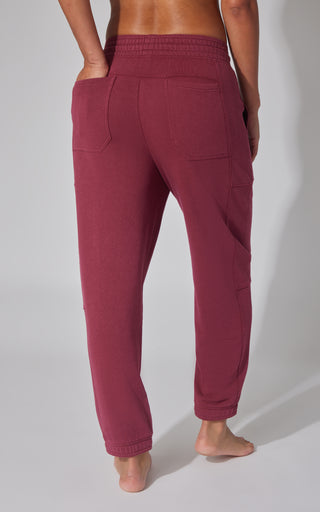 Washed Loop Terry Barrel Jogger