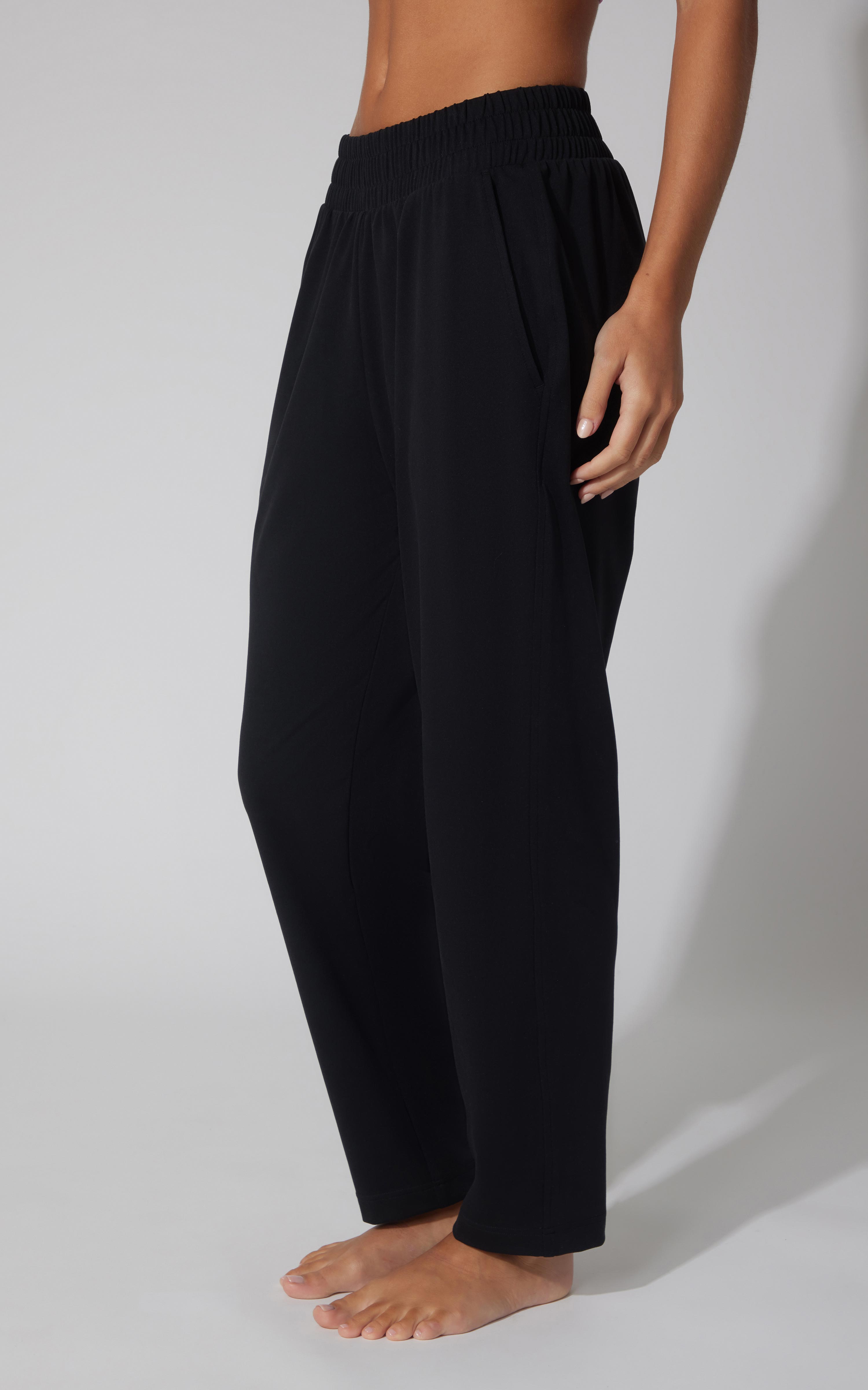 Lux Straight Leg Pant w Elastic Waist