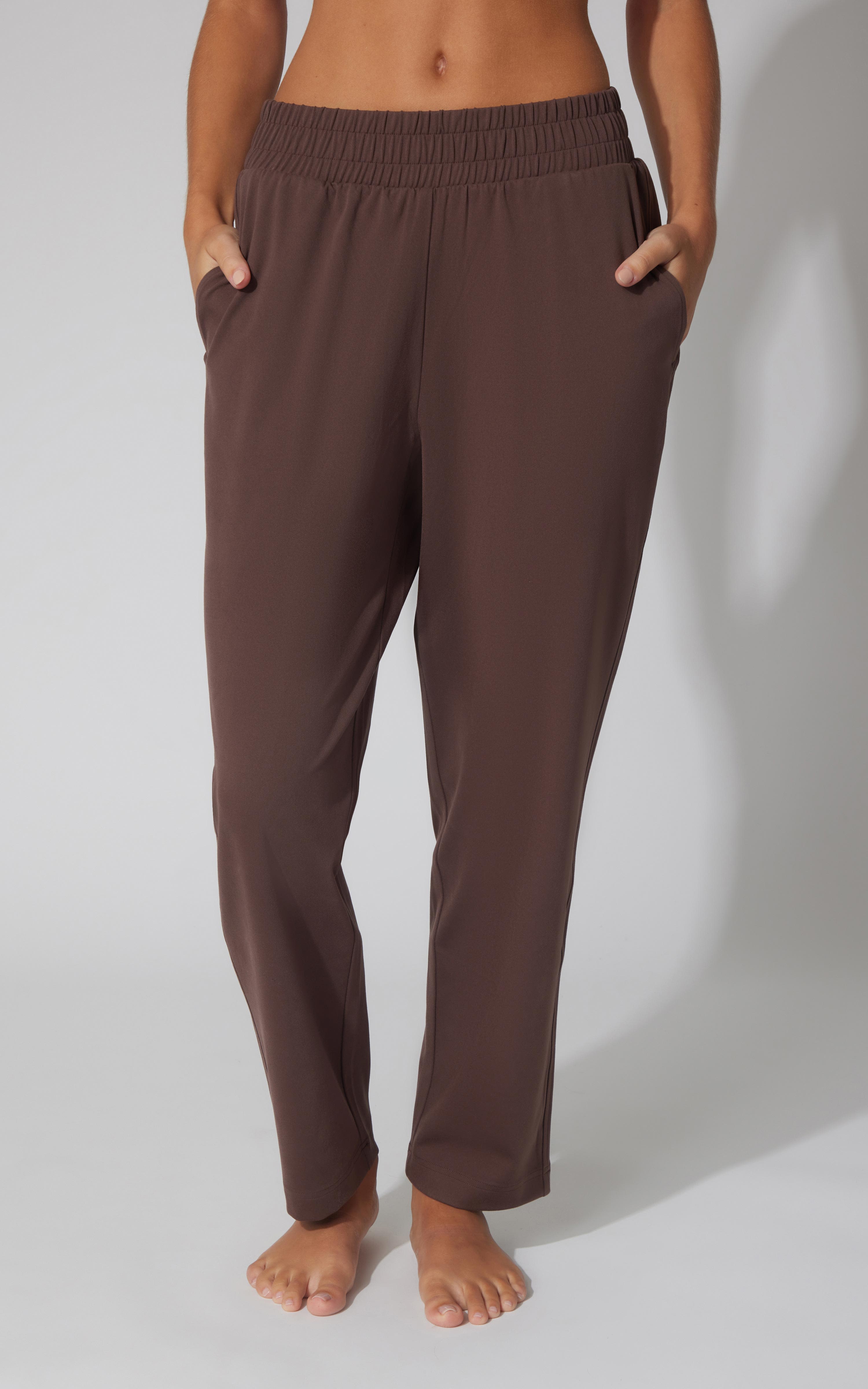 Lux Straight Leg Pant w Elastic Waist