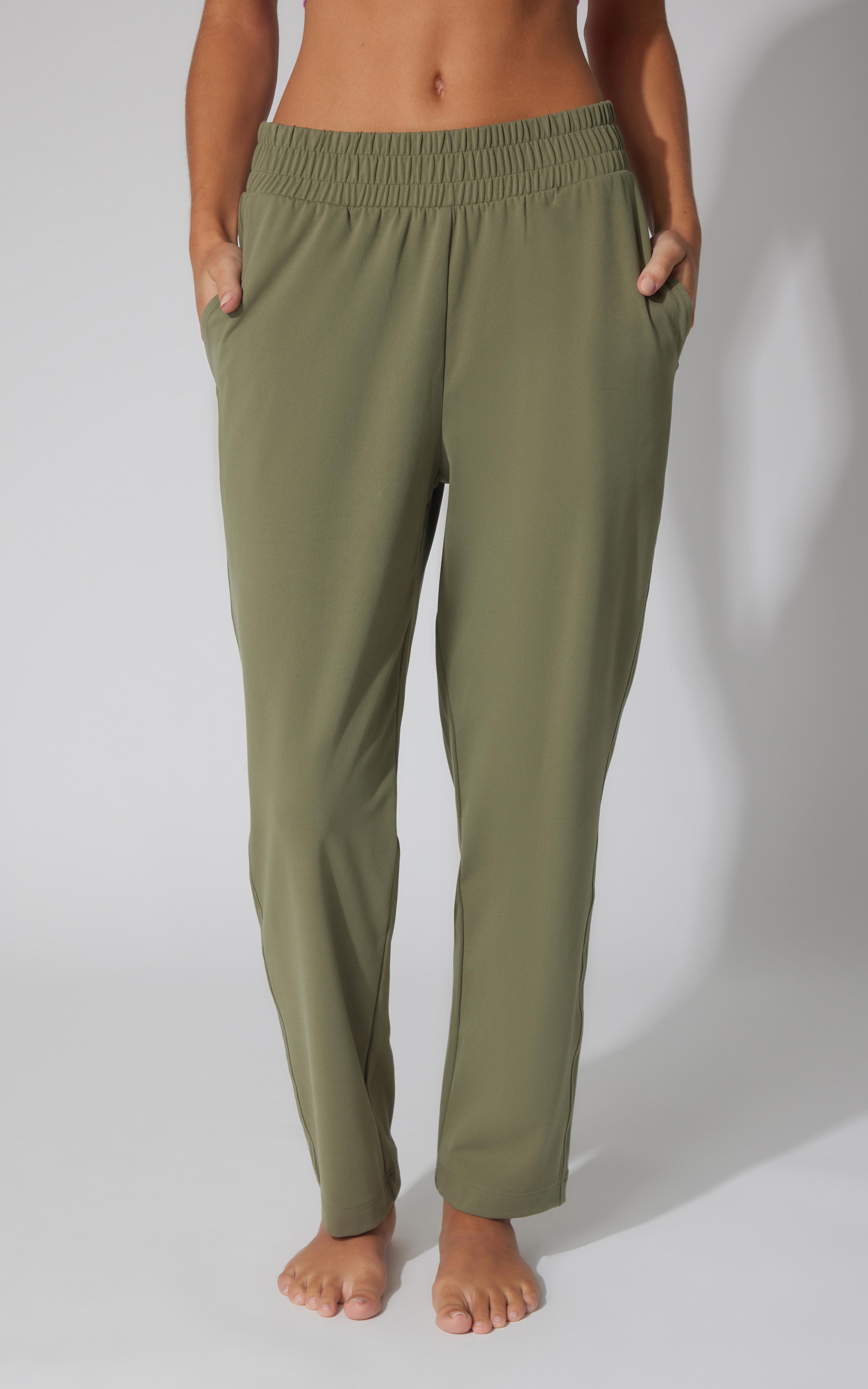 Lux Straight Leg Pant w Elastic Waist