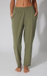 Lux Straight Leg Pant w Elastic Waist