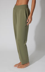 Lux Straight Leg Pant w Elastic Waist