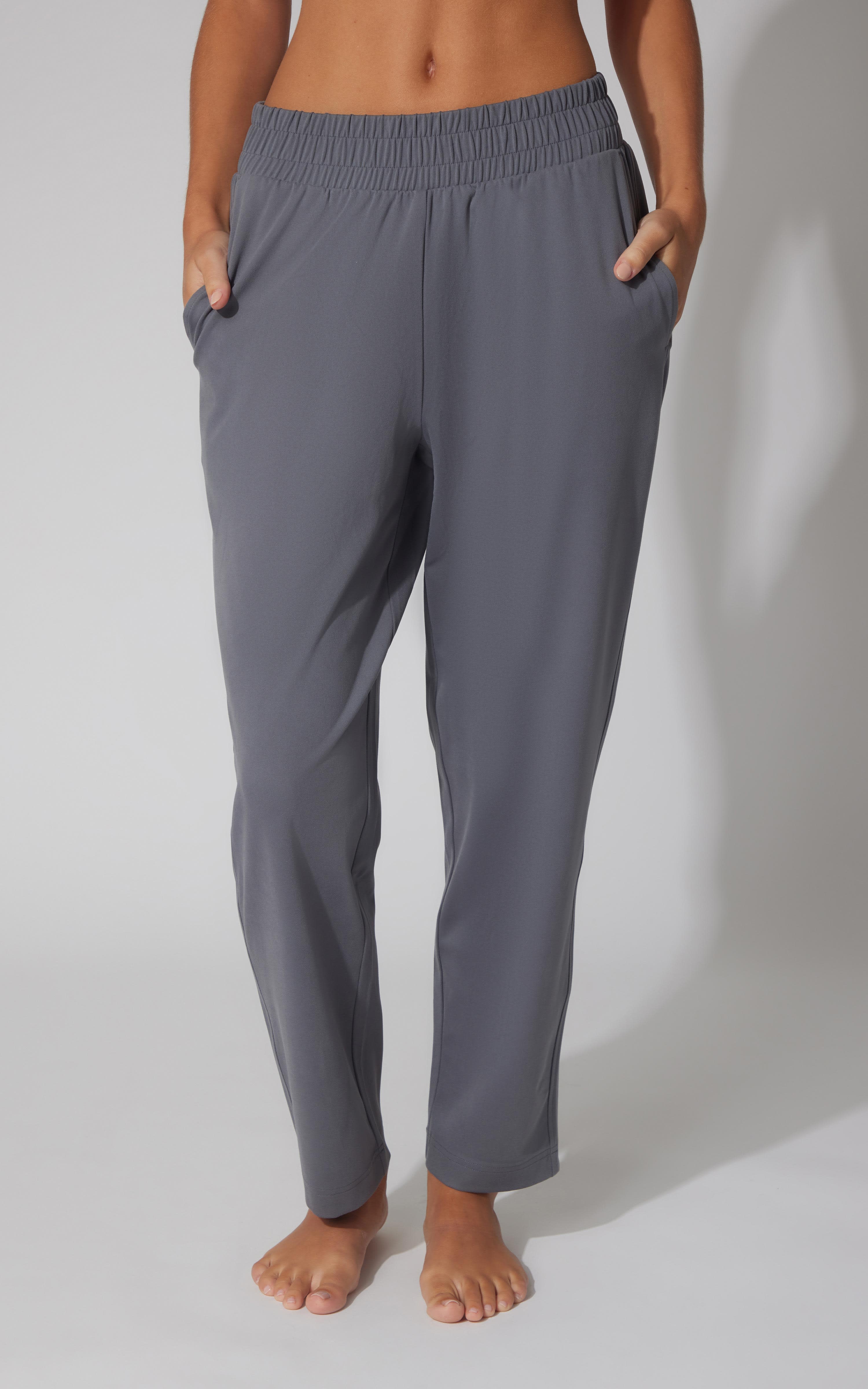 Lux Straight Leg Pant w Elastic Waist