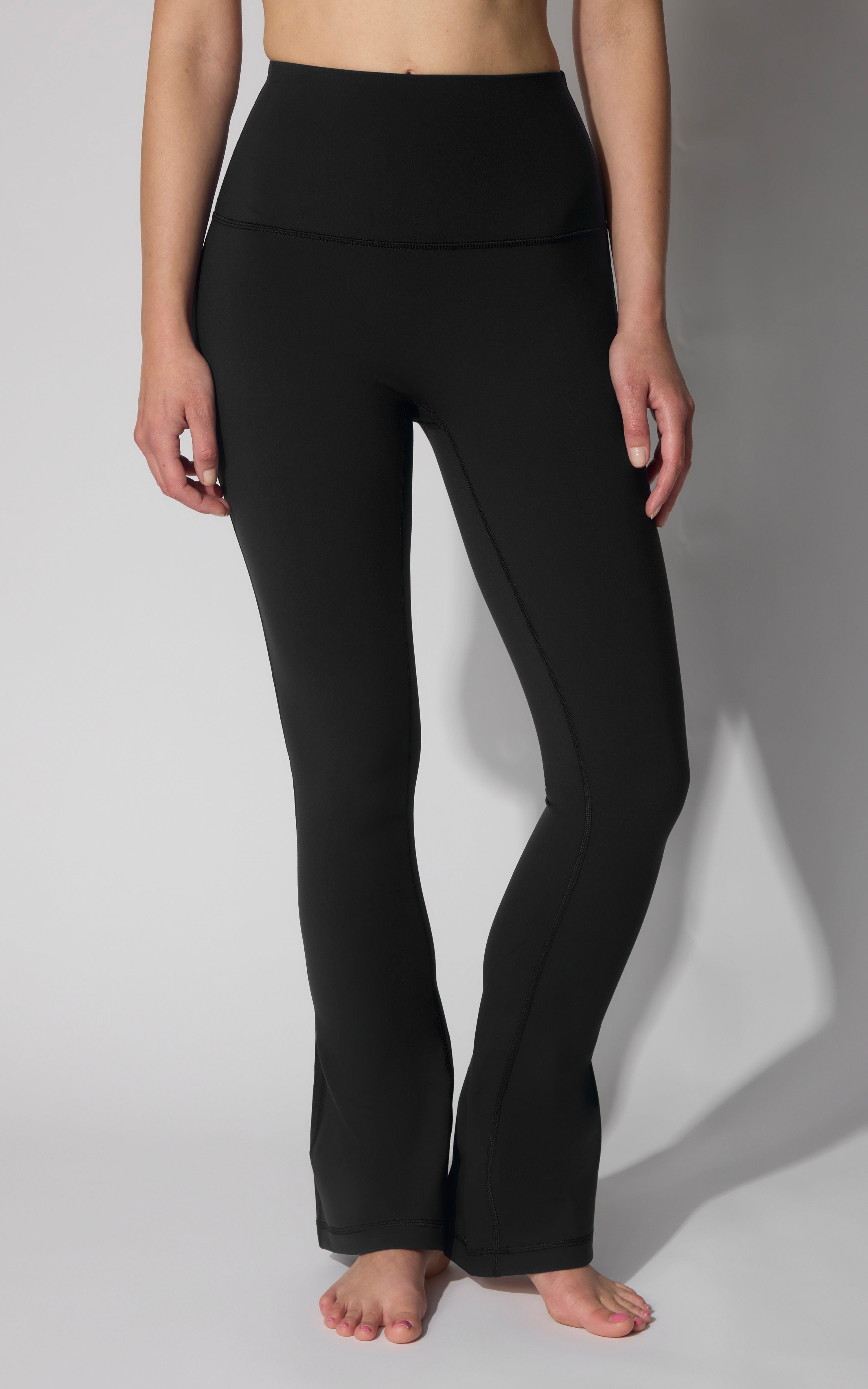 SKN RACHEL NO FRONT SEAM SUPER HI RISE 7/8 MICRO FLARED LEG PANT - 90 Degree by Reflex