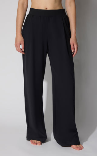Lux Park Ave Wide Leg Pleated Pant W/ Side Pockets - 90 Degree by Reflex