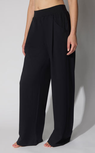 Lux Park Ave Wide Leg Pleated Pant W/ Side Pockets - 90 Degree by Reflex