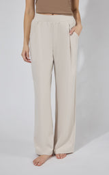 Lux Park Ave Wide Leg Pleated Pant W/ Side Pockets
