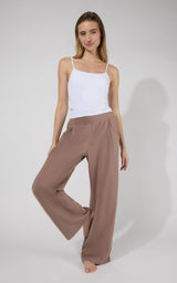 Lux Park Ave Wide Leg Pleated Pant W/ Side Pockets