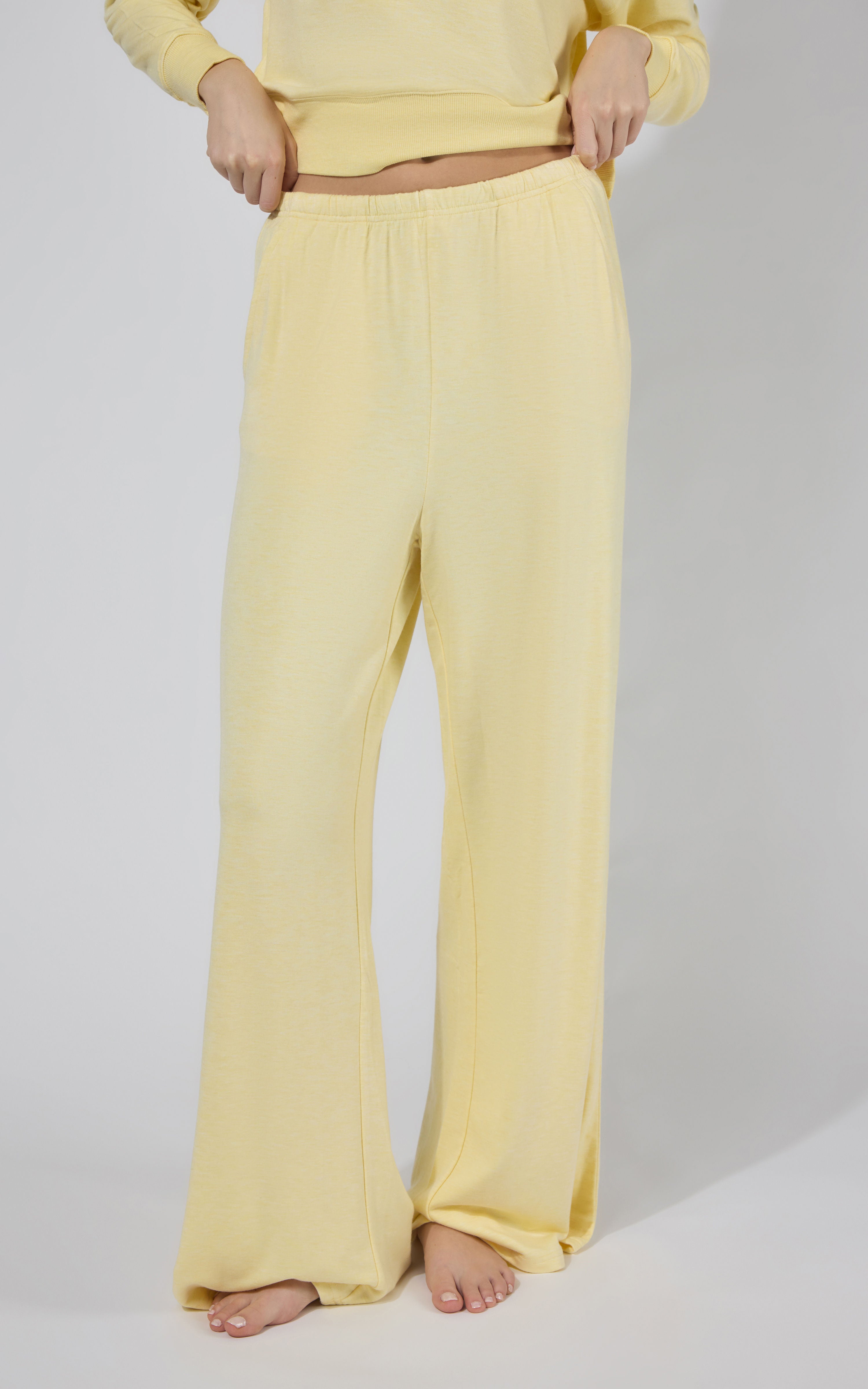 Modal Terry Englewood Relaxed Wide Pant w/ Inner Drawcord - 90 Degree by Reflex