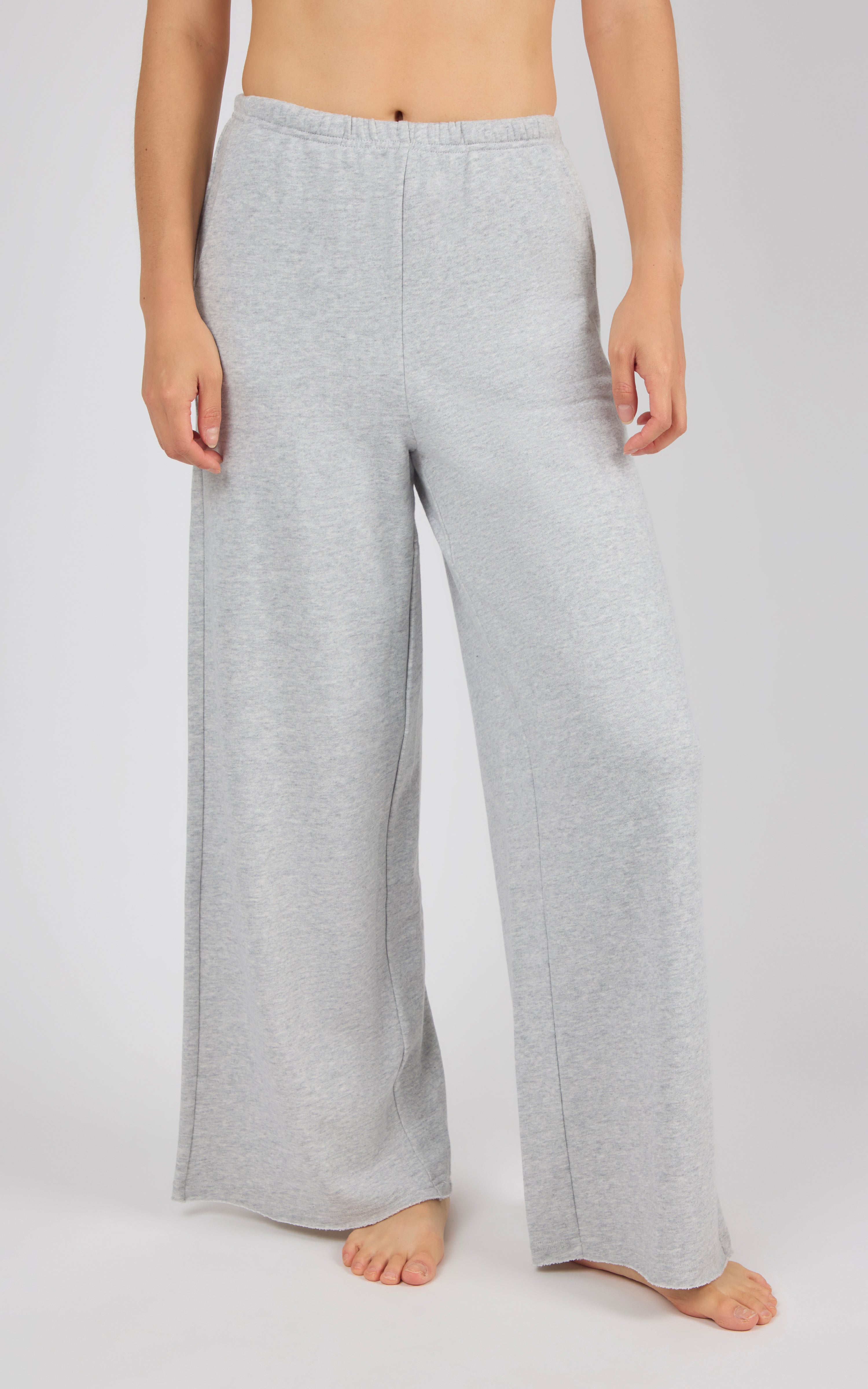 Washed Loop Terry Englewood Relaxed Wide Pant with Inner Drawcord & Pocket - 90 Degree by Reflex