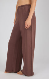 Washed Loop Terry Englewood Relaxed Wide Pant with Inner Drawcord & Pocket - 90 Degree by Reflex