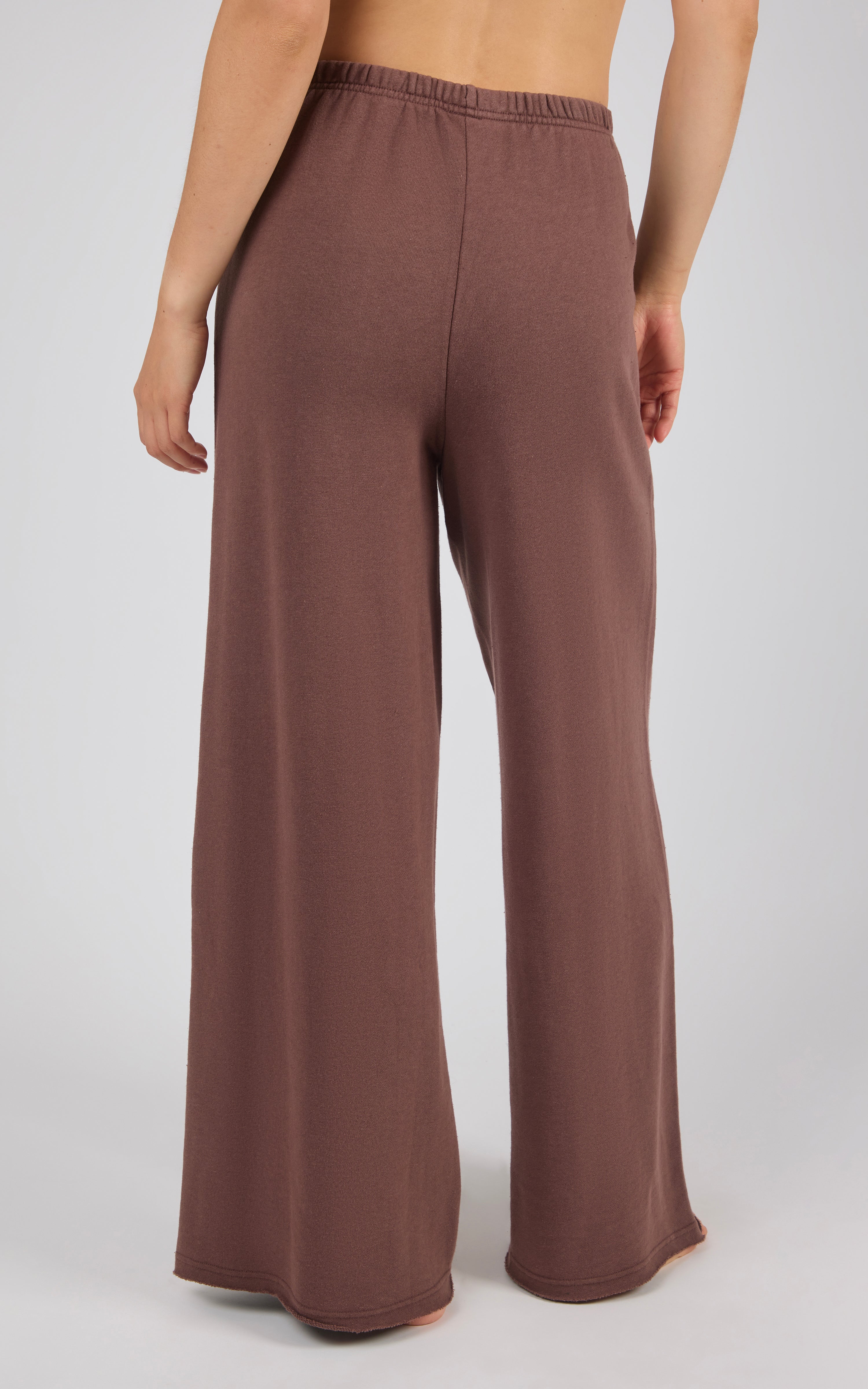 Washed Loop Terry Englewood Relaxed Wide Pant with Inner Drawcord & Pocket - 90 Degree by Reflex