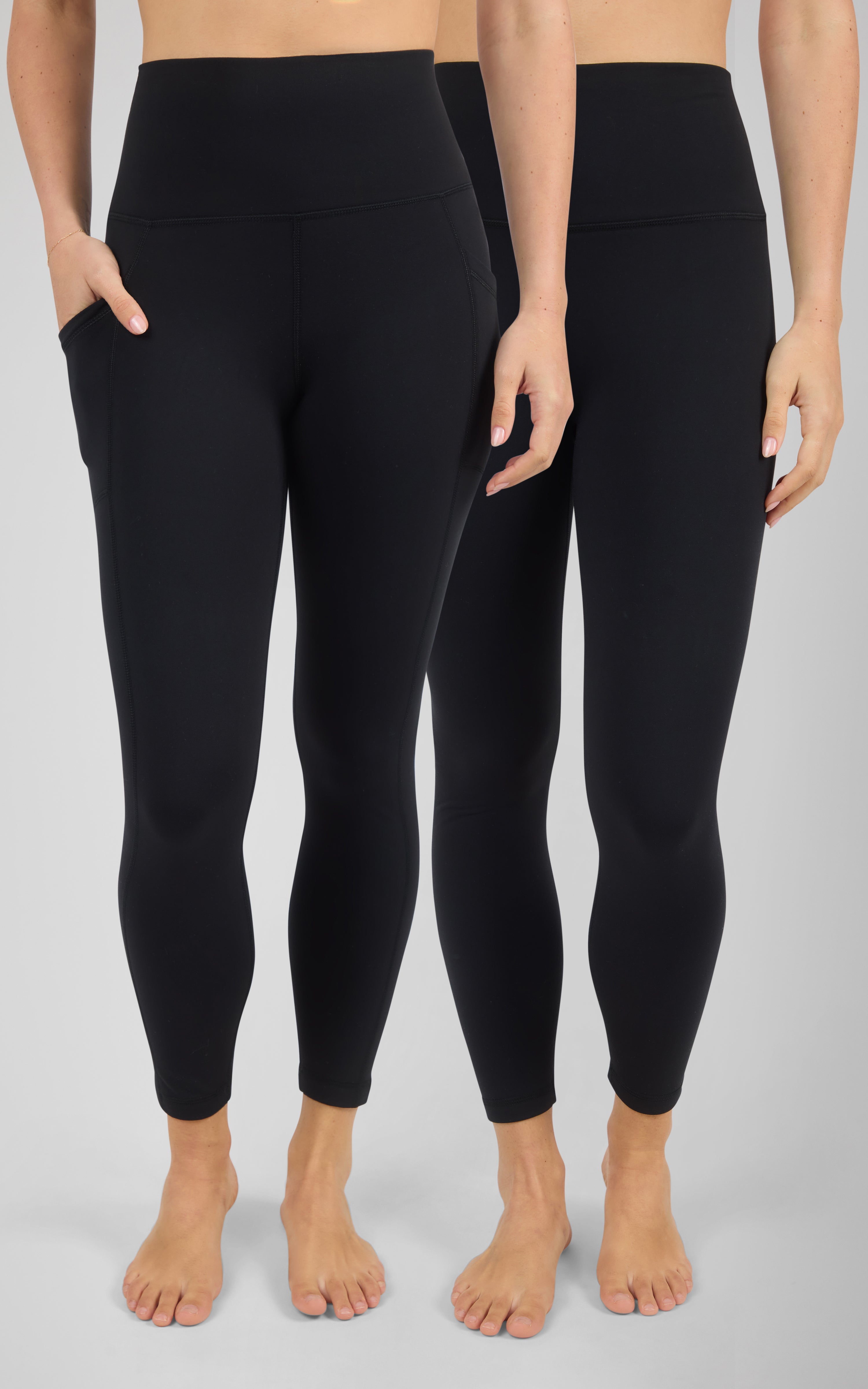 Polarlux Tribeca Fleece Inside Waistband Free Hi Rise Side Pocket Full Length Tight + Everyday Elastic Free - 90 Degree by Reflex