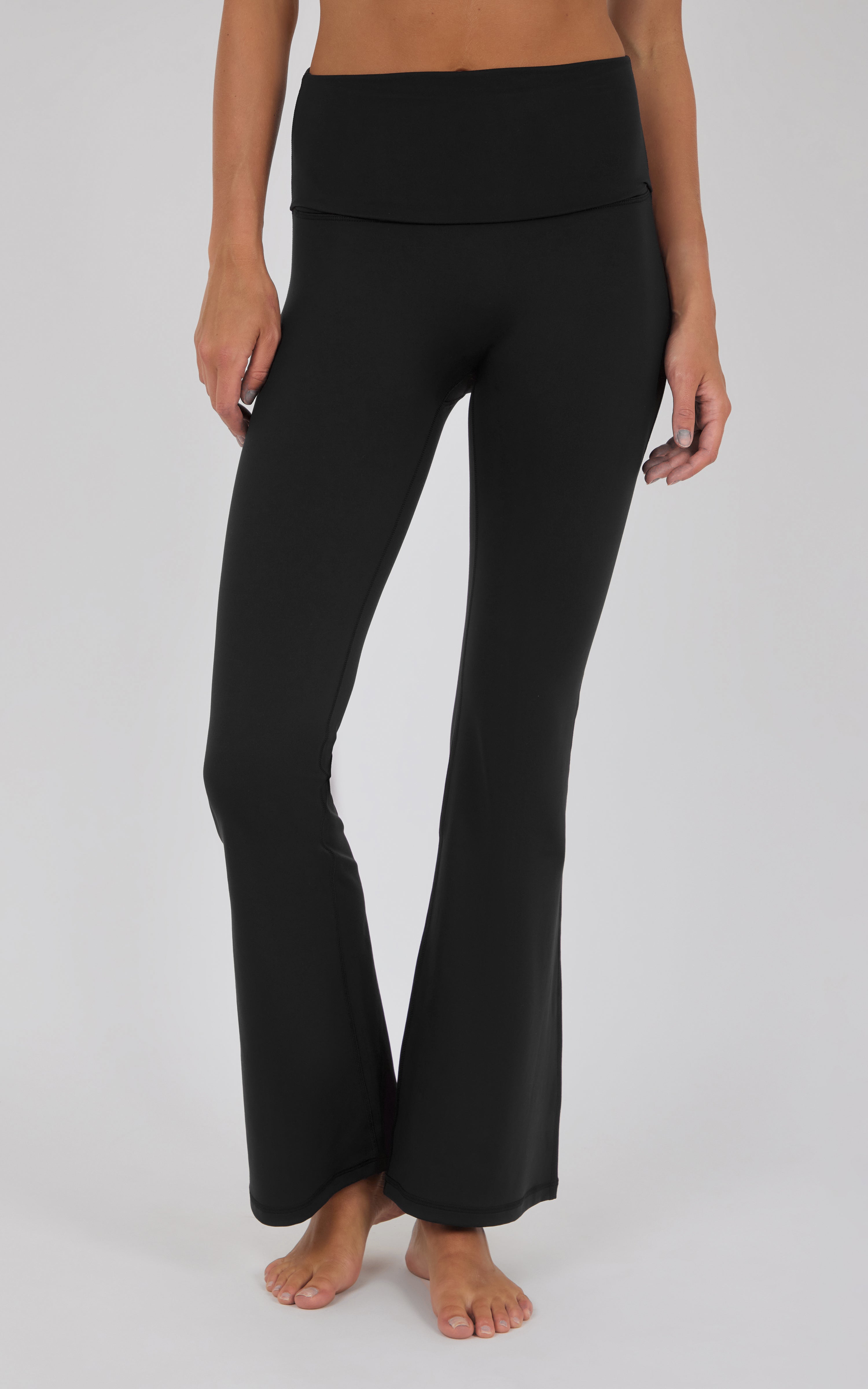 Lux Grayson Foldover Flared Leg Pant w/No Front Seam - 90 Degree by Reflex