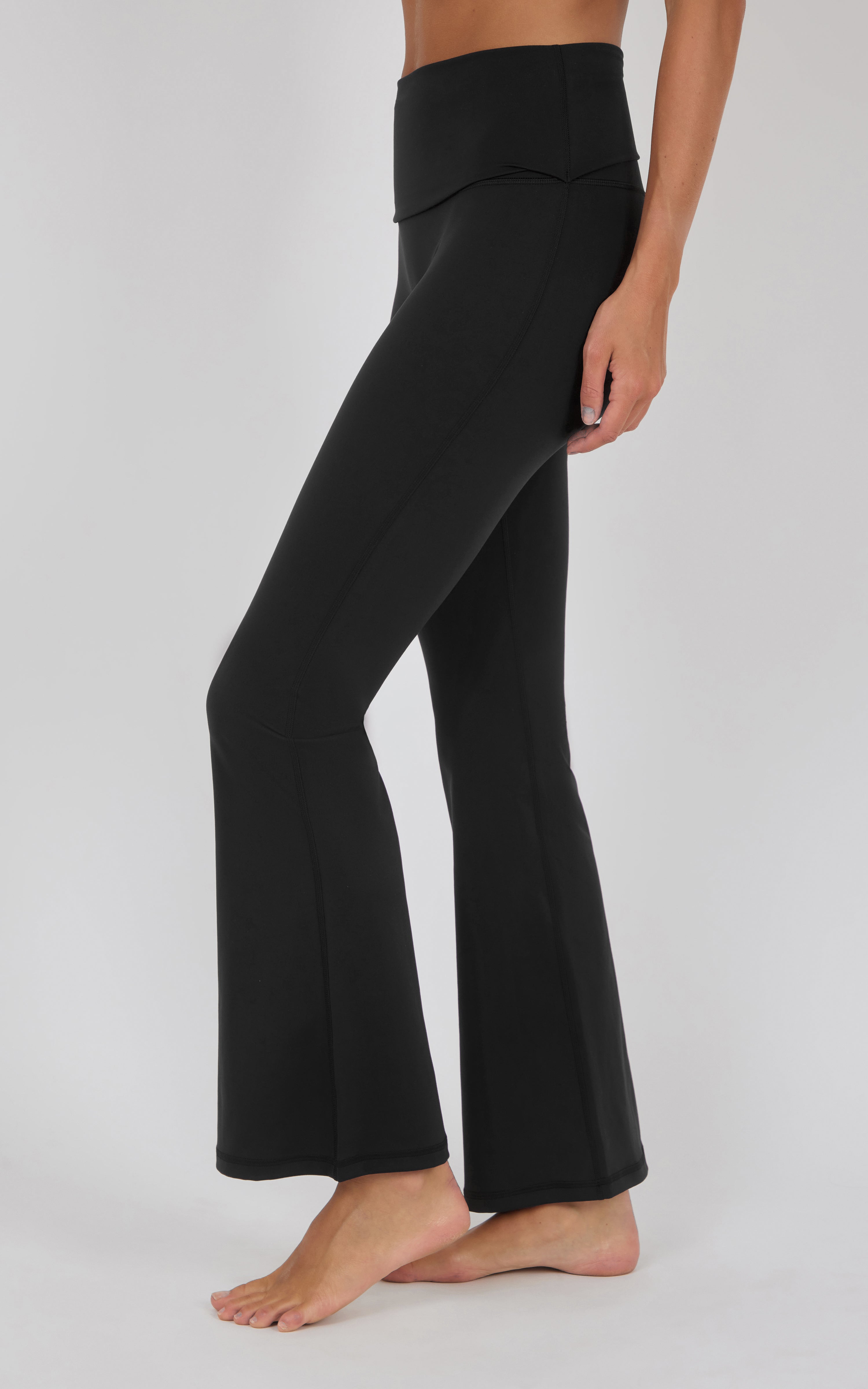 Lux Grayson Foldover Flared Leg Pant w/No Front Seam - 90 Degree by Reflex