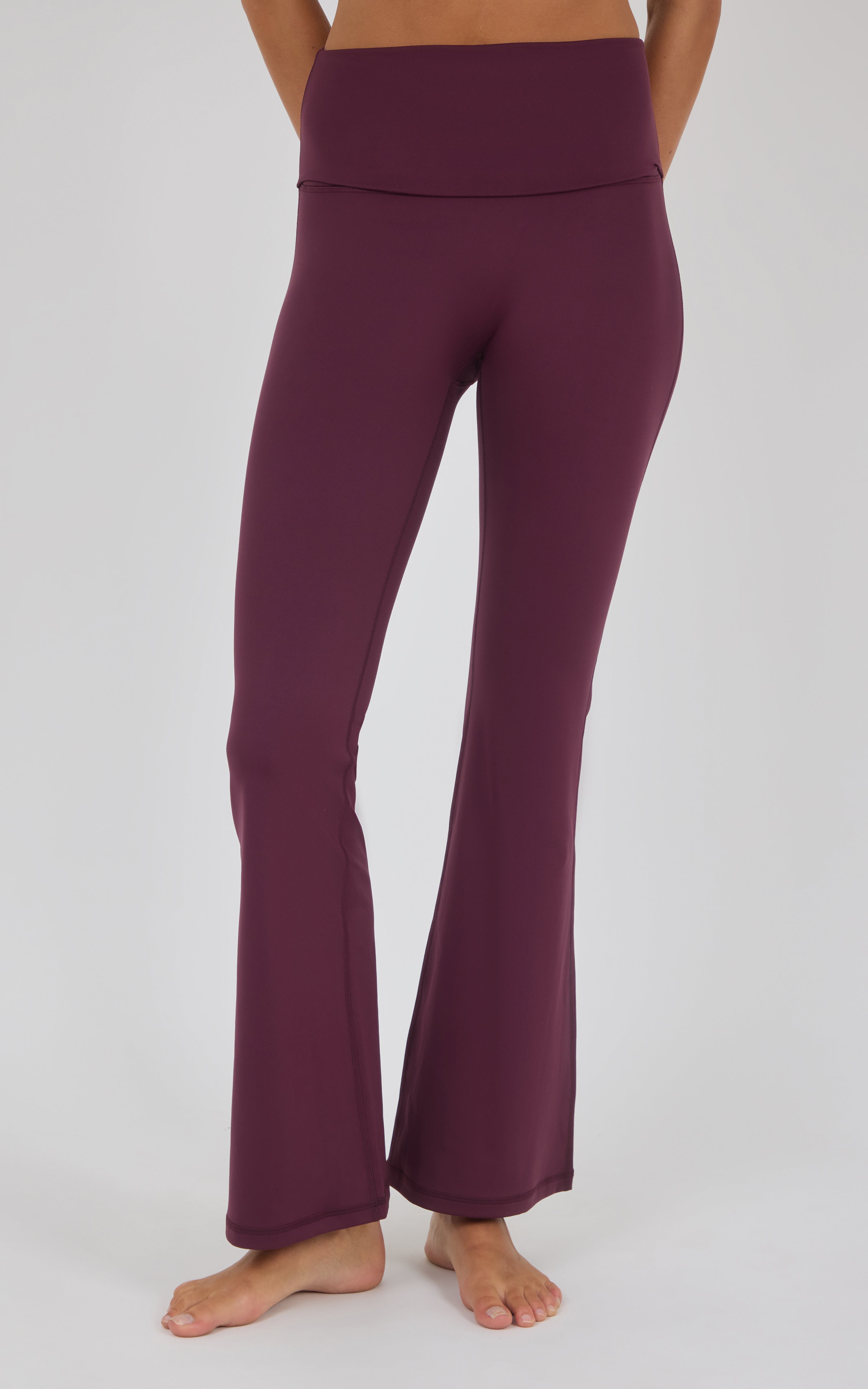 Lux Grayson Foldover Flared Leg Pant w/No Front Seam - 90 Degree by Reflex