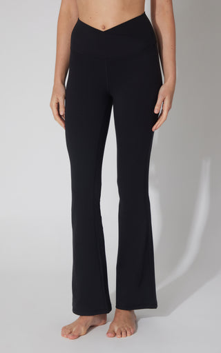 Lux Madison Crossover Elastic Free Waist Flare Leg Pant - 90 Degree by Reflex