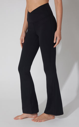Lux Madison Crossover Elastic Free Waist Flare Leg Pant - 90 Degree by Reflex