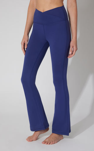 Lux Madison Crossover Elastic Free Waist Flare Leg Pant