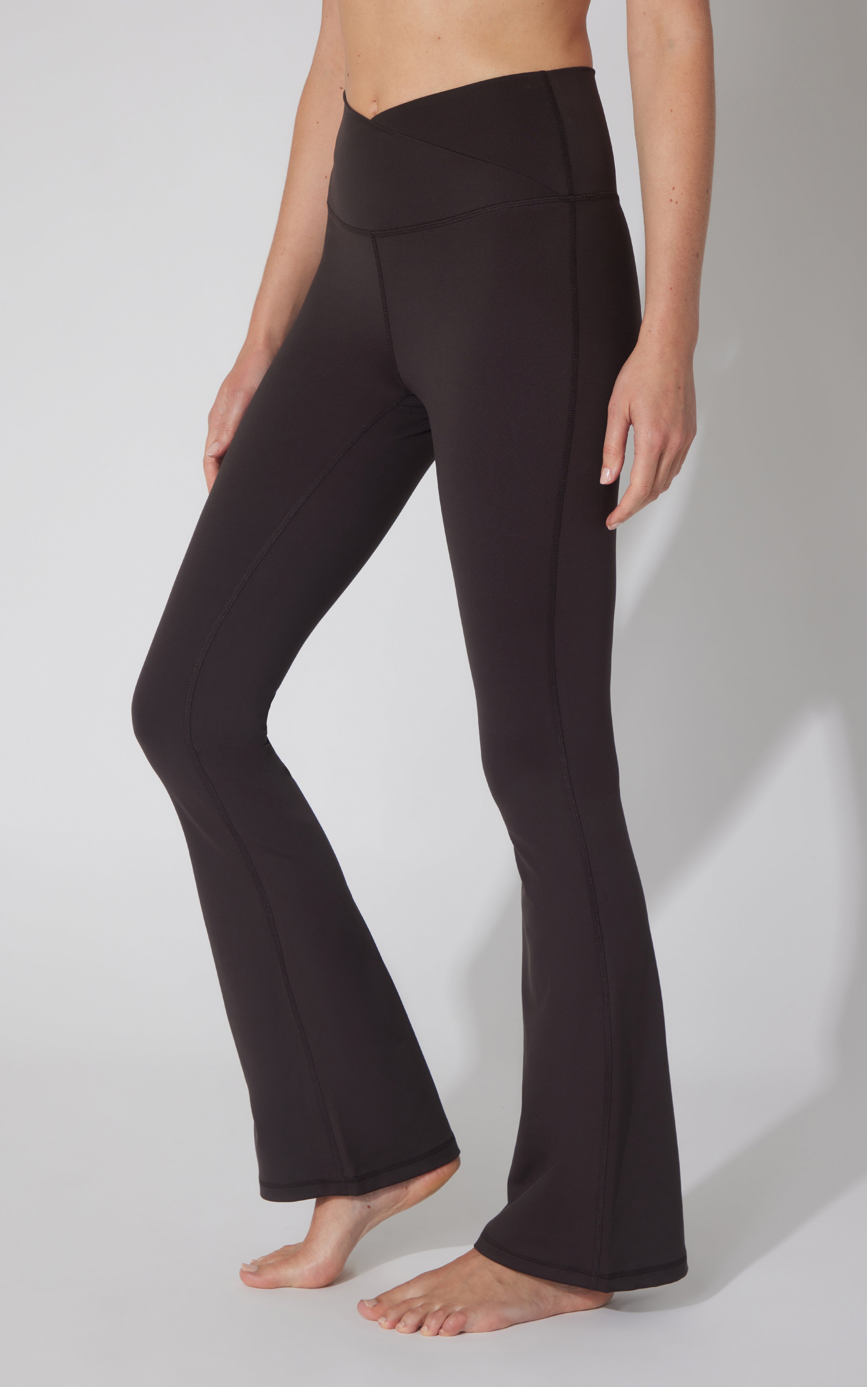 Lux Madison Crossover Elastic Free Waist Flare Leg Pant - PY70957
