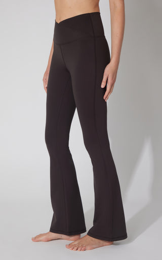 Lux Madison Crossover Elastic Free Waist Flare Leg Pant