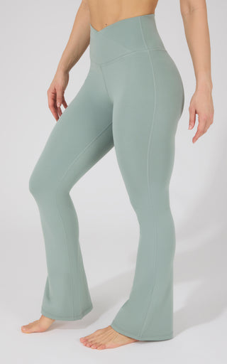 Lux Madison Crossover Elastic Free Waist Flare Leg Pant - 90 Degree by Reflex
