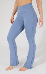 Lux Madison Crossover Elastic Free Waist Flare Leg Pant - 90 Degree by Reflex