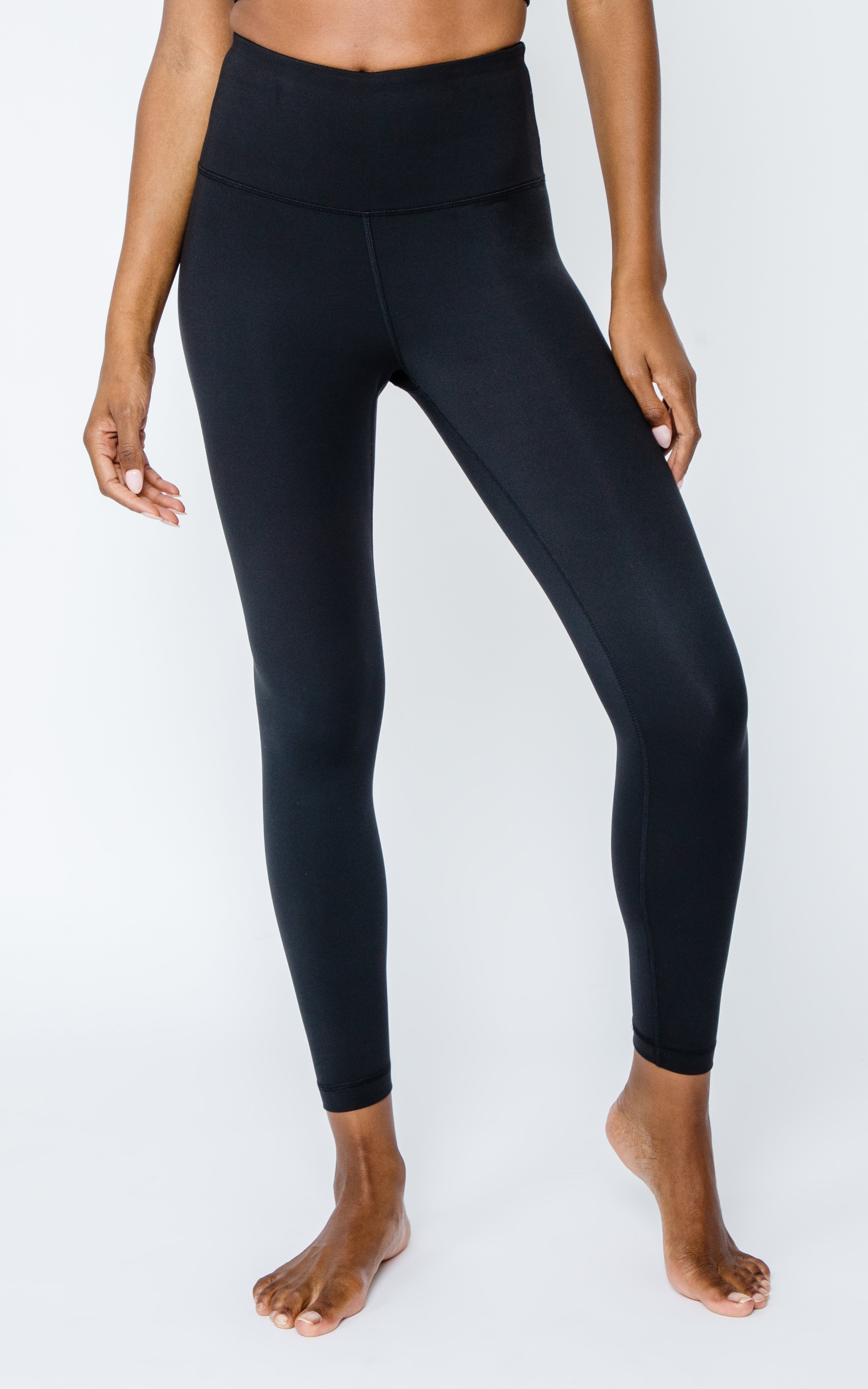 Lux High Waist 7/8 Ankle Legging Black - 90 Degree by Reflex