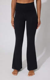 Lux Florence Fold Over Flare Leg Pant - Our Cafe Story - 90 Degree by Reflex