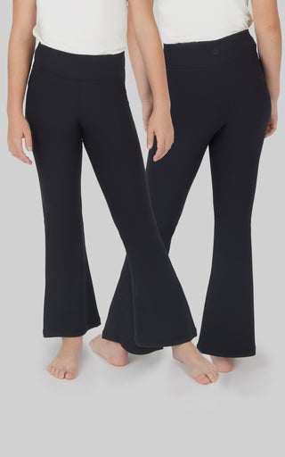 2 PK Girls Ribbed Flared Pant