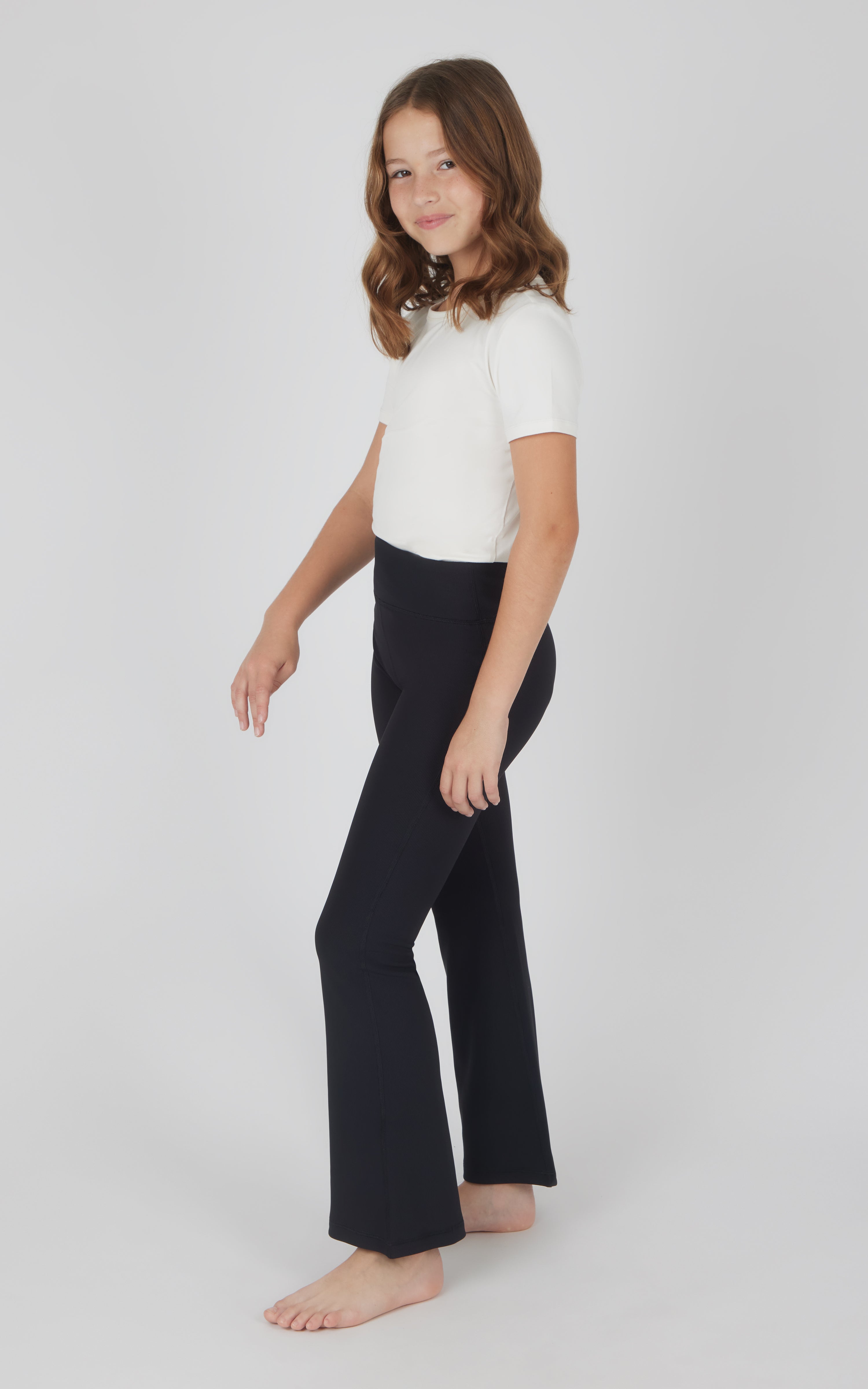 2 PK Girls Ribbed Flared Pant