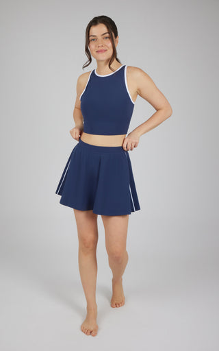 2 PC Nude Tech Tank and Skort Set - 90 Degree by Reflex