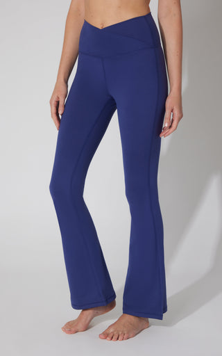 Lux Madison Crossover Elastic Free Waist 31 1/2 inch Flare Leg Pant - 90 Degree by Reflex