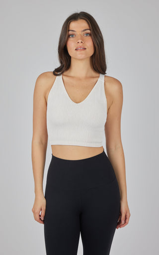 2 PK Stone Wash V-Neck Tank - Our Stone Story - 90 Degree by Reflex