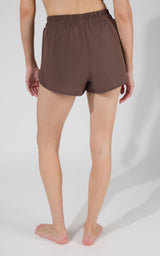 Lightstreme Commuter Woven Smocked Waistband Running Short w/ Split Hem - 90 Degree by Reflex