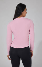 2 PK Side Ruched Long Sleeve Top