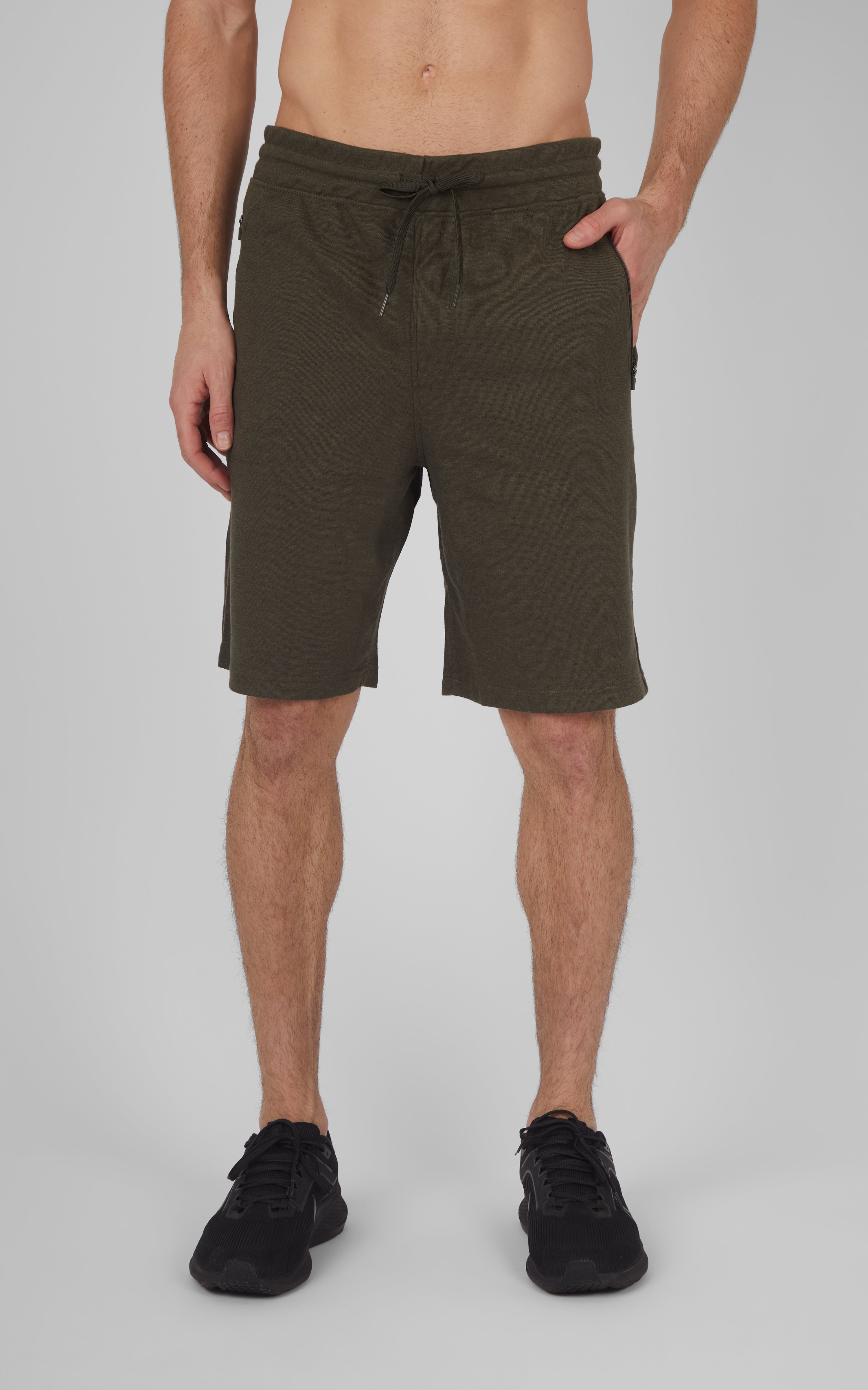 Mens 2 Secure Zipper Pocket Shorts