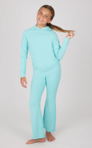 Girls 2 PC Hoodie and Flared Leg Pant - 90 Degree by Reflex