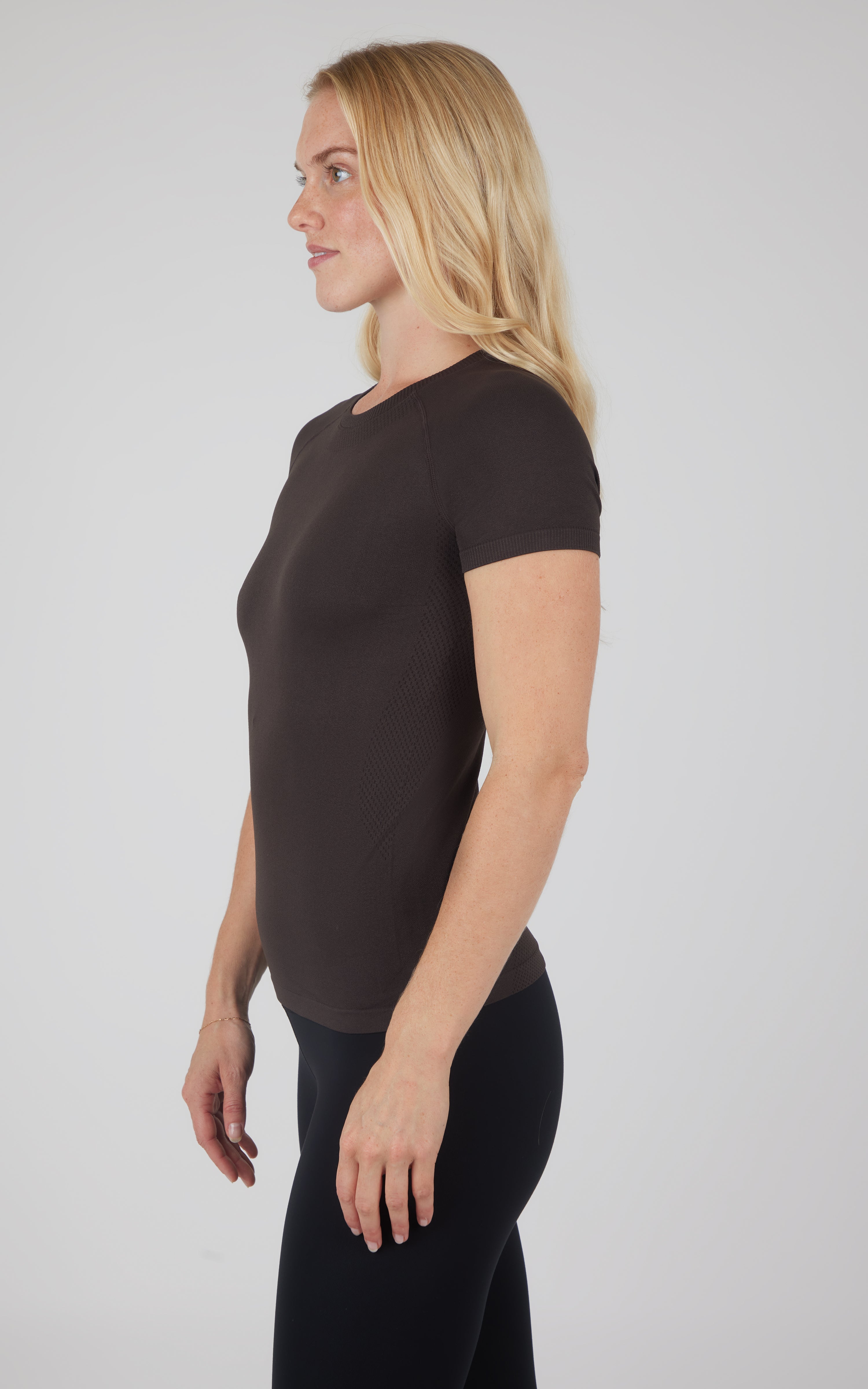 Seamless Active Short Sleeve Top - Our Earthy Story - 90 Degree by Reflex