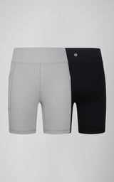 Girls 2 PK Interlock Side Pocket + Basic Bike Short - 90 Degree by Reflex