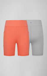 Girls 2 PK Interlock Side Pocket + Basic Bike Short - 90 Degree by Reflex