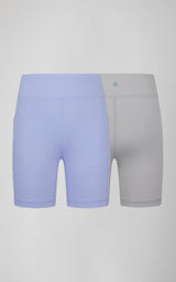 Girls 2 PK Interlock Side Pocket + Basic Bike Short - 90 Degree by Reflex