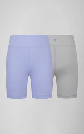 Girls 2 PK Interlock Side Pocket + Basic Bike Short