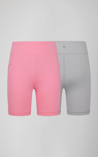 Girls 2 PK Interlock Side Pocket + Basic Bike Short