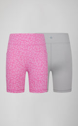 Girls 2 PK Interlock Side Pocket + Basic Bike Short - 90 Degree by Reflex