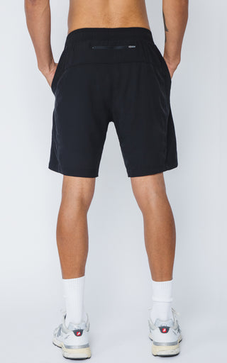 Mens Woven Shorts with Back Zipper Pocket