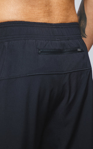 Mens Woven Shorts with Back Zipper Pocket