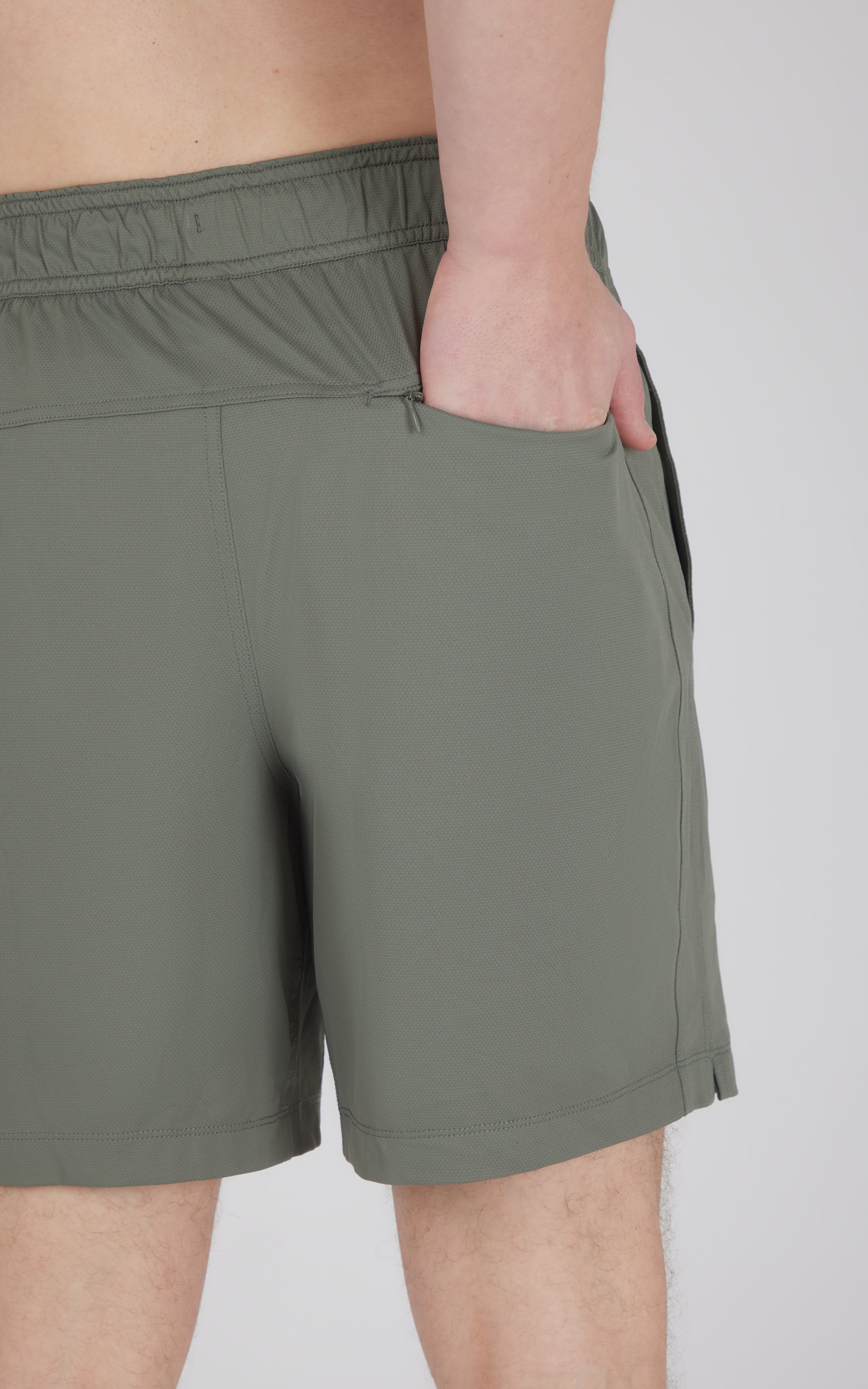 Mens Knit Stretch Pique Power 7" Shorts